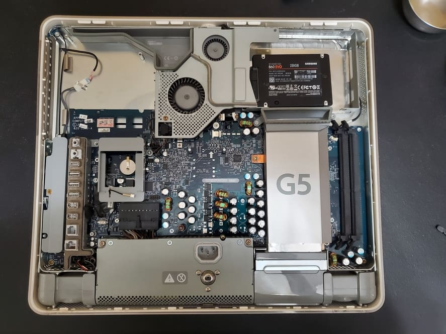 Partially reassembled iMac