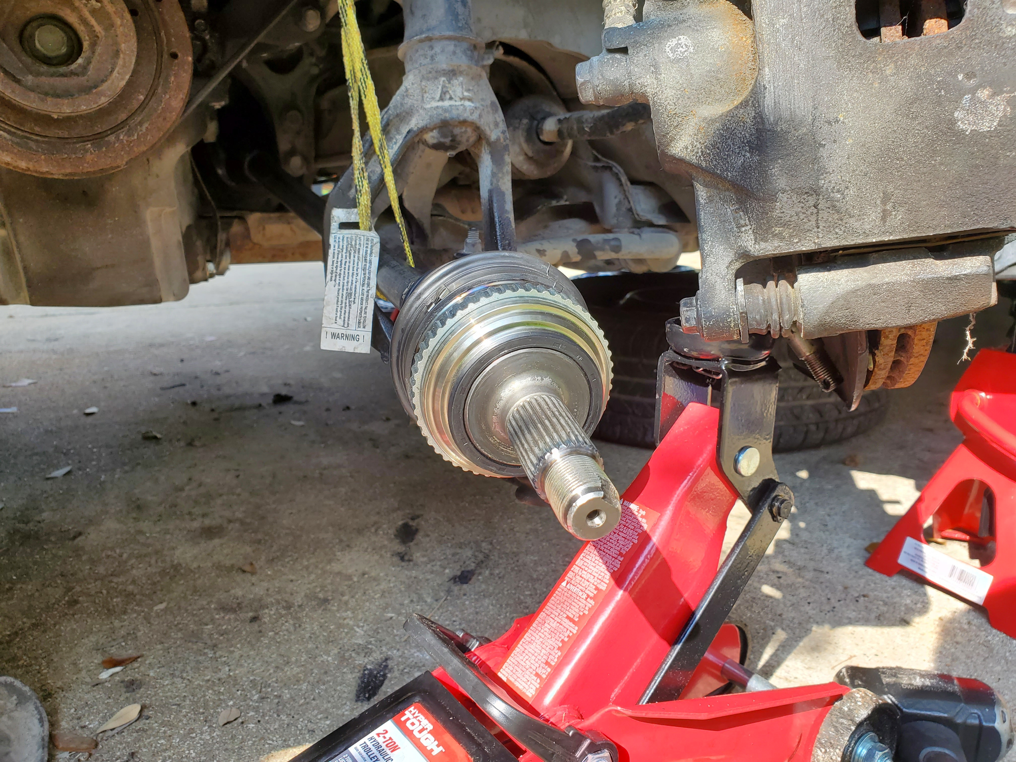 New GSP axle installed