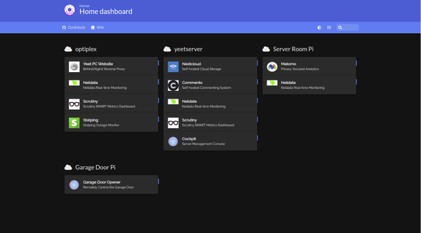 Creating a Dashboard for Your Home Servers using Homer